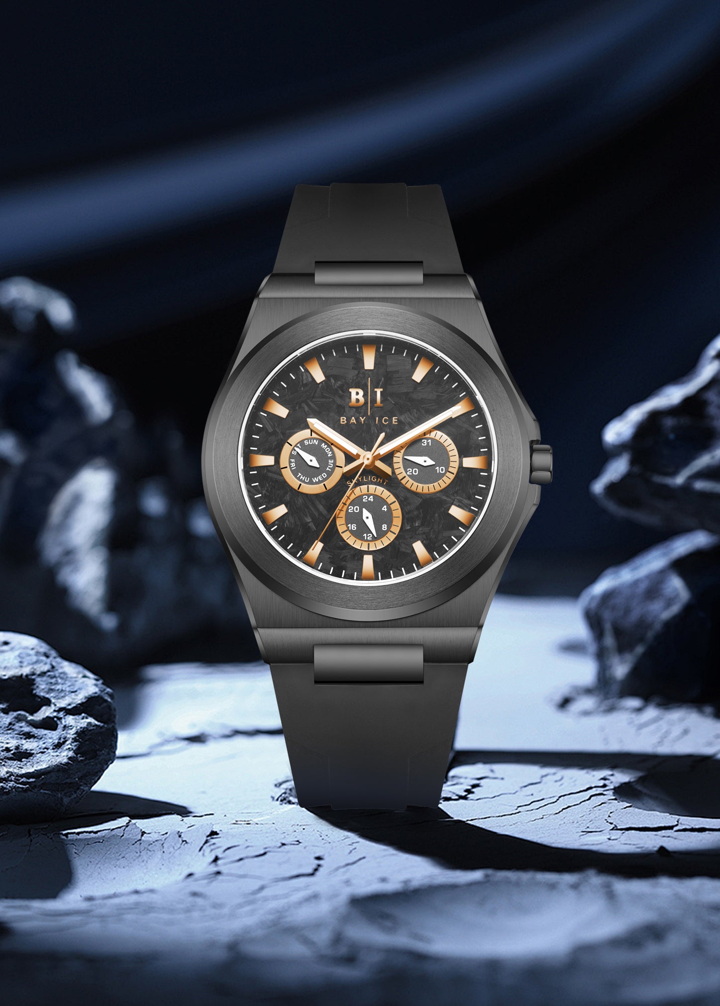 Bay Ice Skylight Carbon Fiber Watch