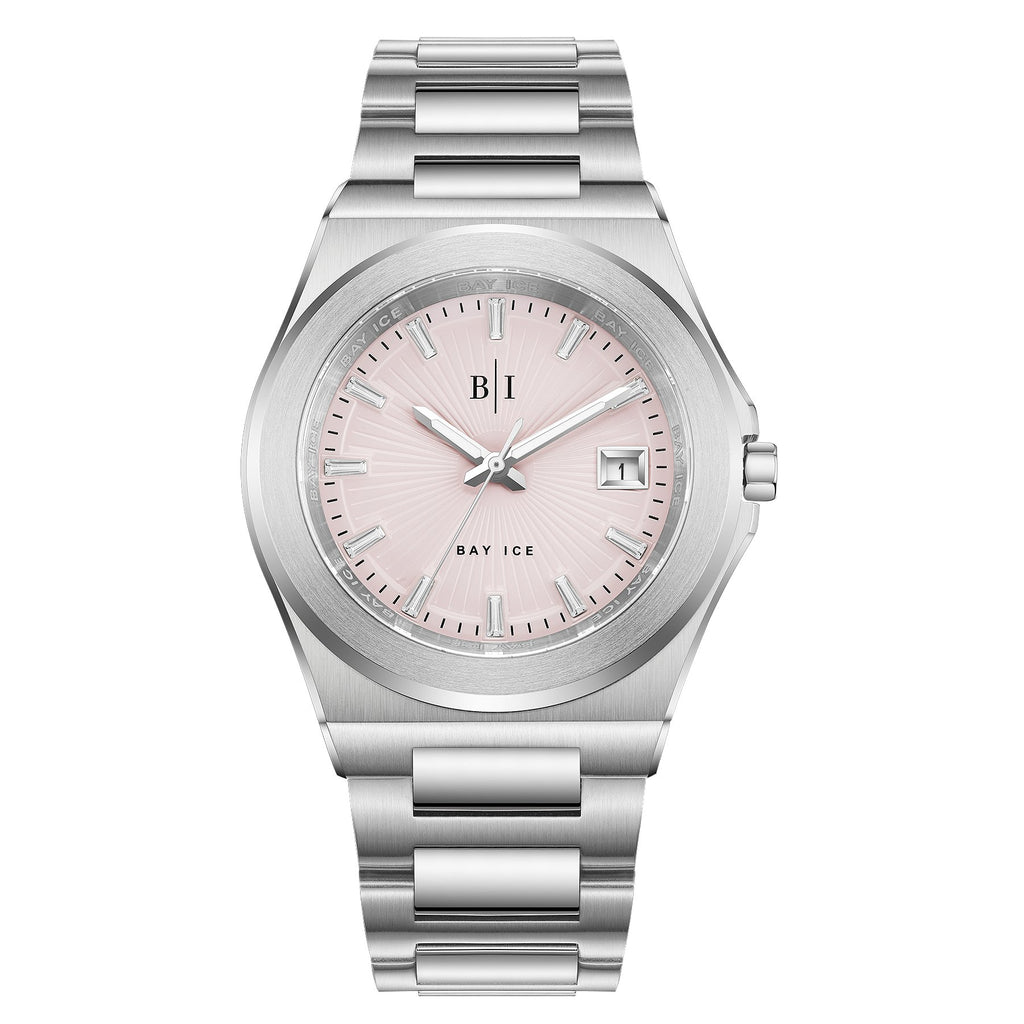 Bay Ice 36mm Fusion Watch - Silver and Pink Dial