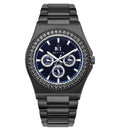 Diamond Bezel - Bay Ice Skylight Stardust Watch in All Black