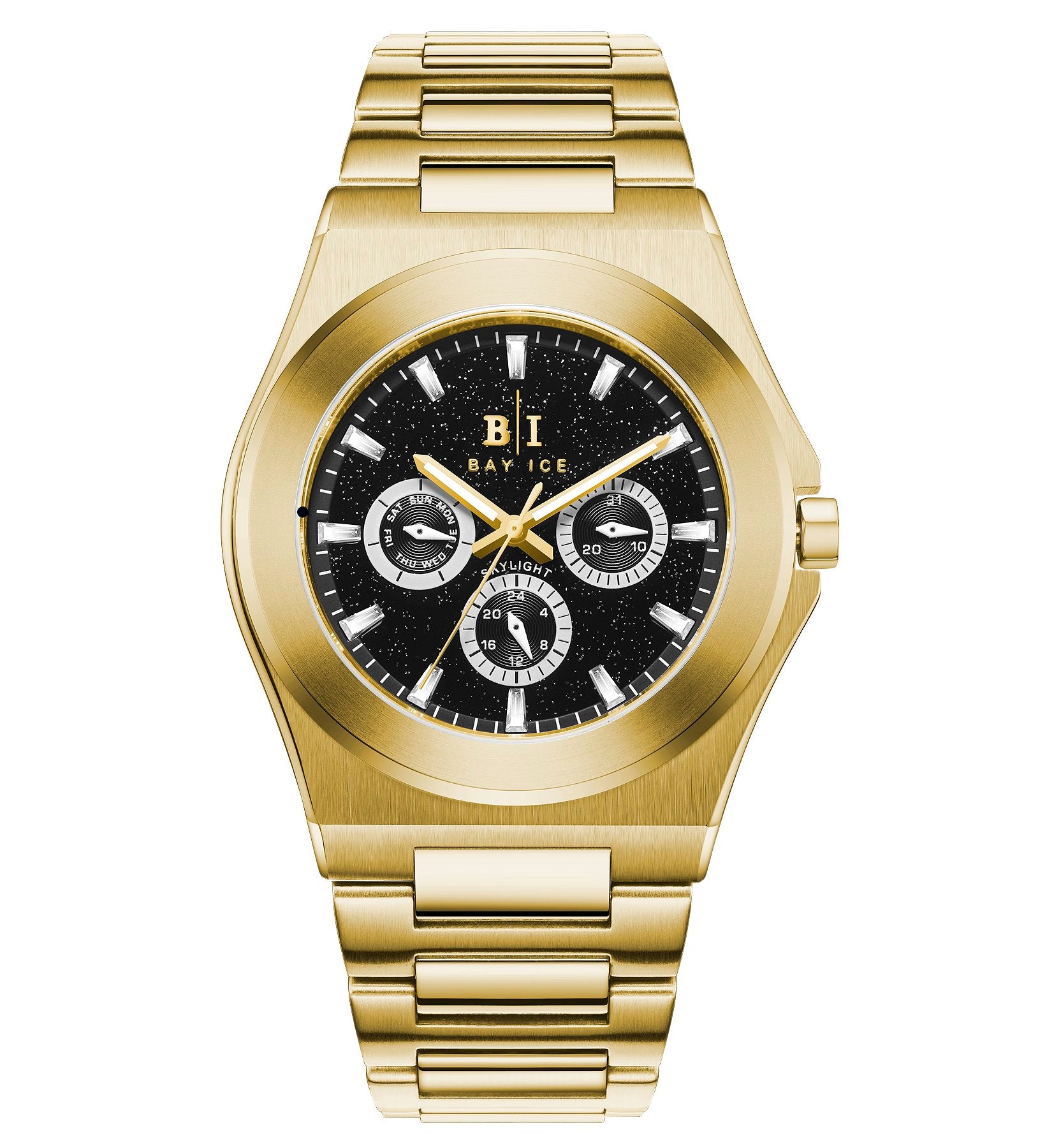 Bay Ice Skylight Stardust Watch - Gold and Black Dial