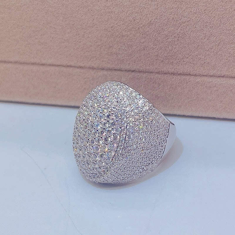 925 Silver and VVS Moissanite Oval Rings