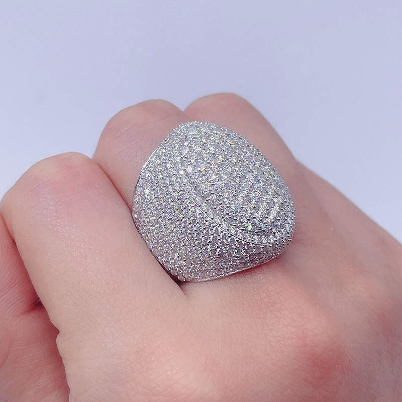 925 Silver and VVS Moissanite Oval Rings