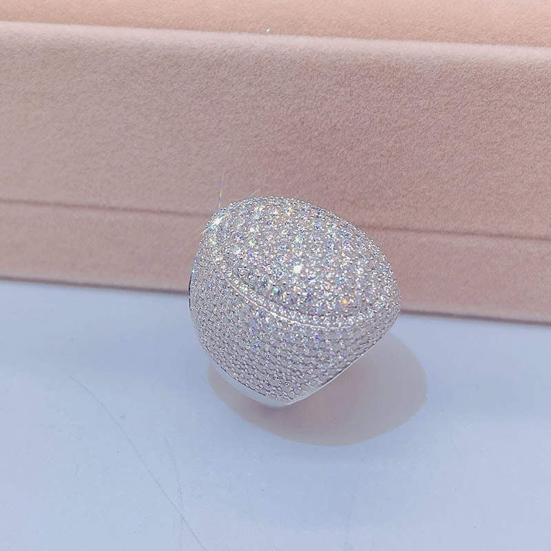 925 Silver and VVS Moissanite Oval Rings