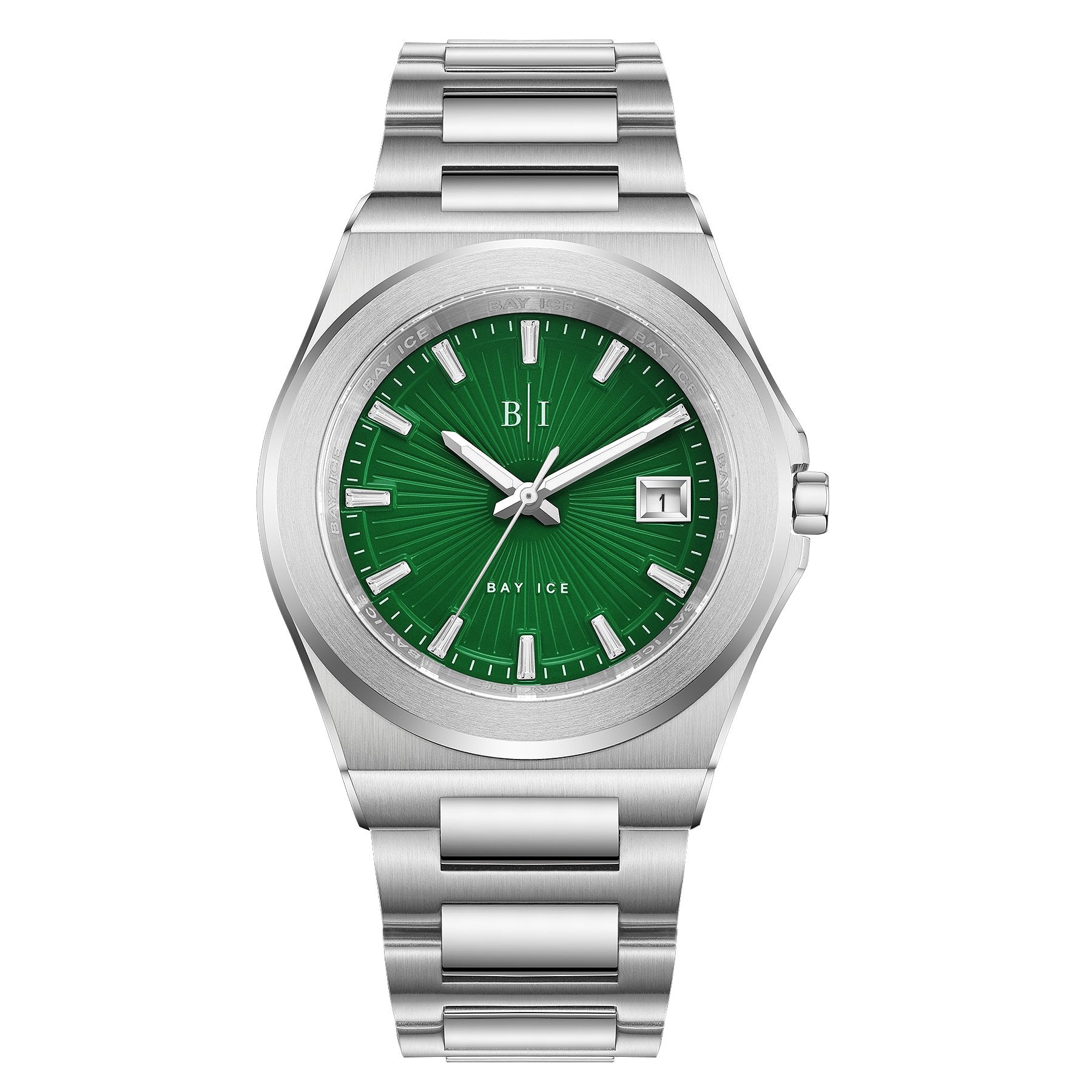Bay Ice 36mm Fusion Watch - Silver and Green Dial