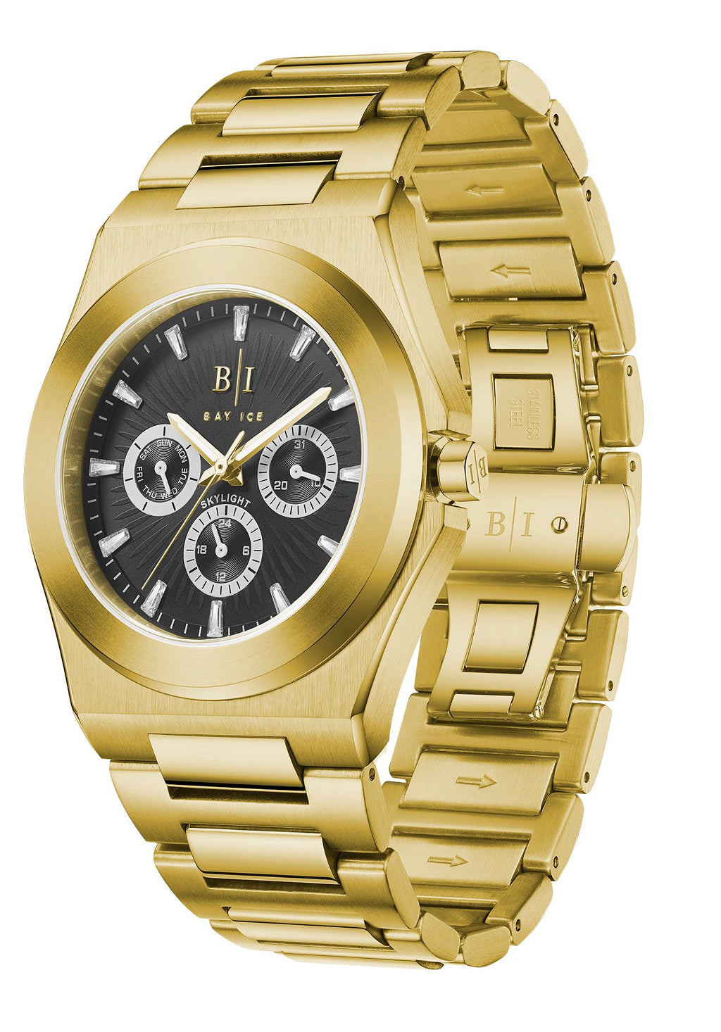 Bay Ice Skylight Watch - Gold and Black Dial