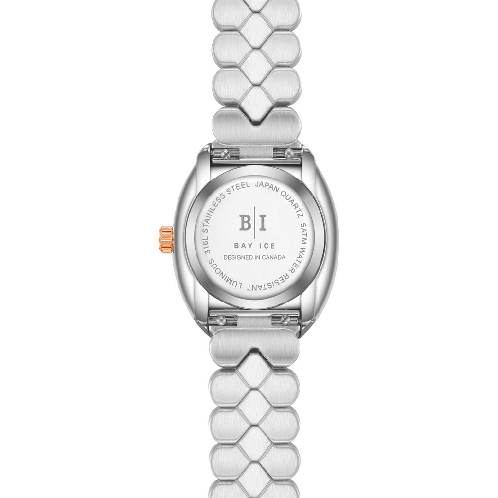 Bay Ice Halo - 26mm Watch Plain 2Tone Rose Gold and Chocolate Dial