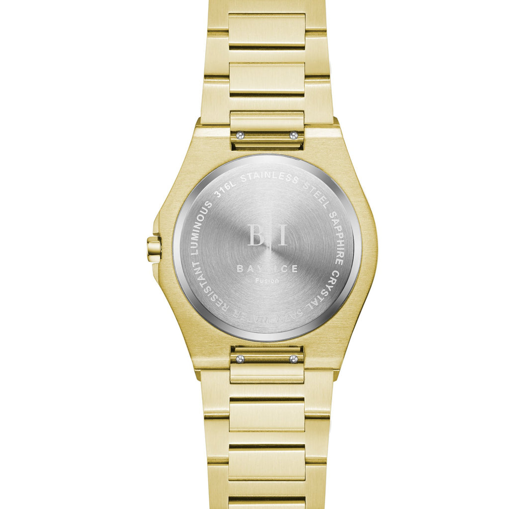Bay Ice 36mm Fusion Watch - Gold and Green Dial