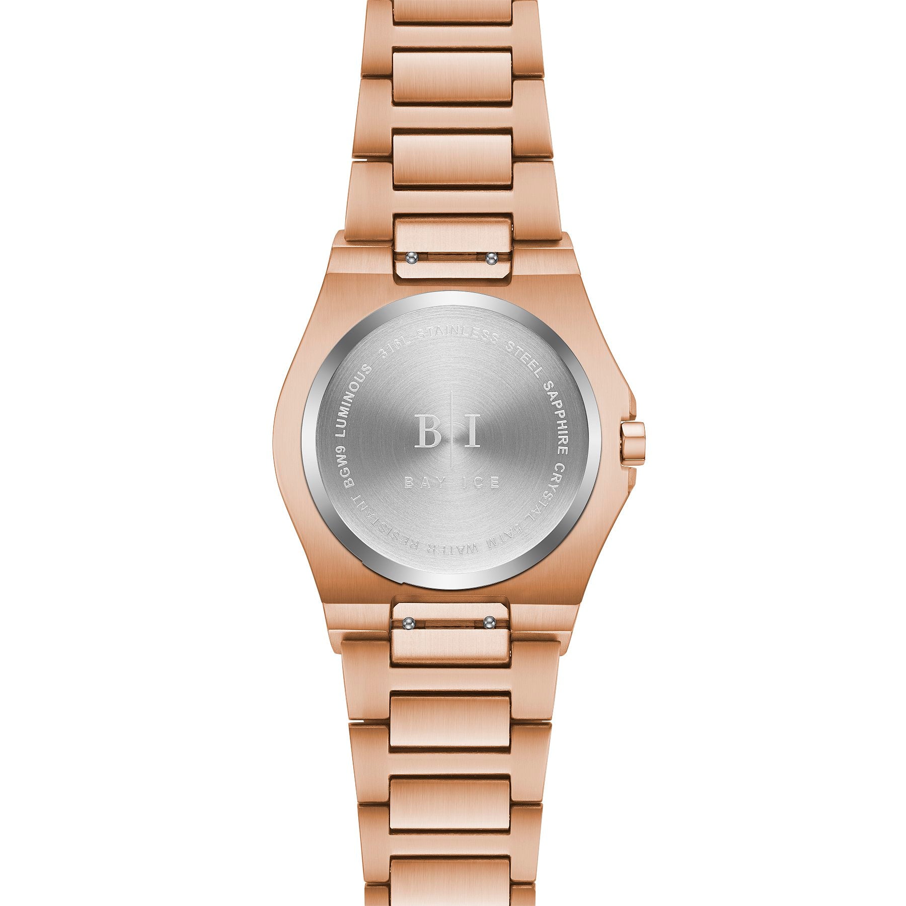 Diamond Bezel - Bay Ice Skylight Stardust Watch in Rose Gold and Black Dial