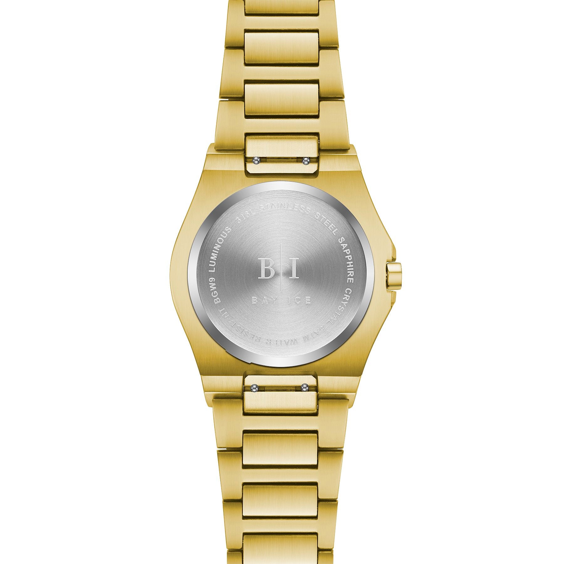 Diamond Bezel - Bay Ice Skylight Stardust Watch in Gold and Black Dial