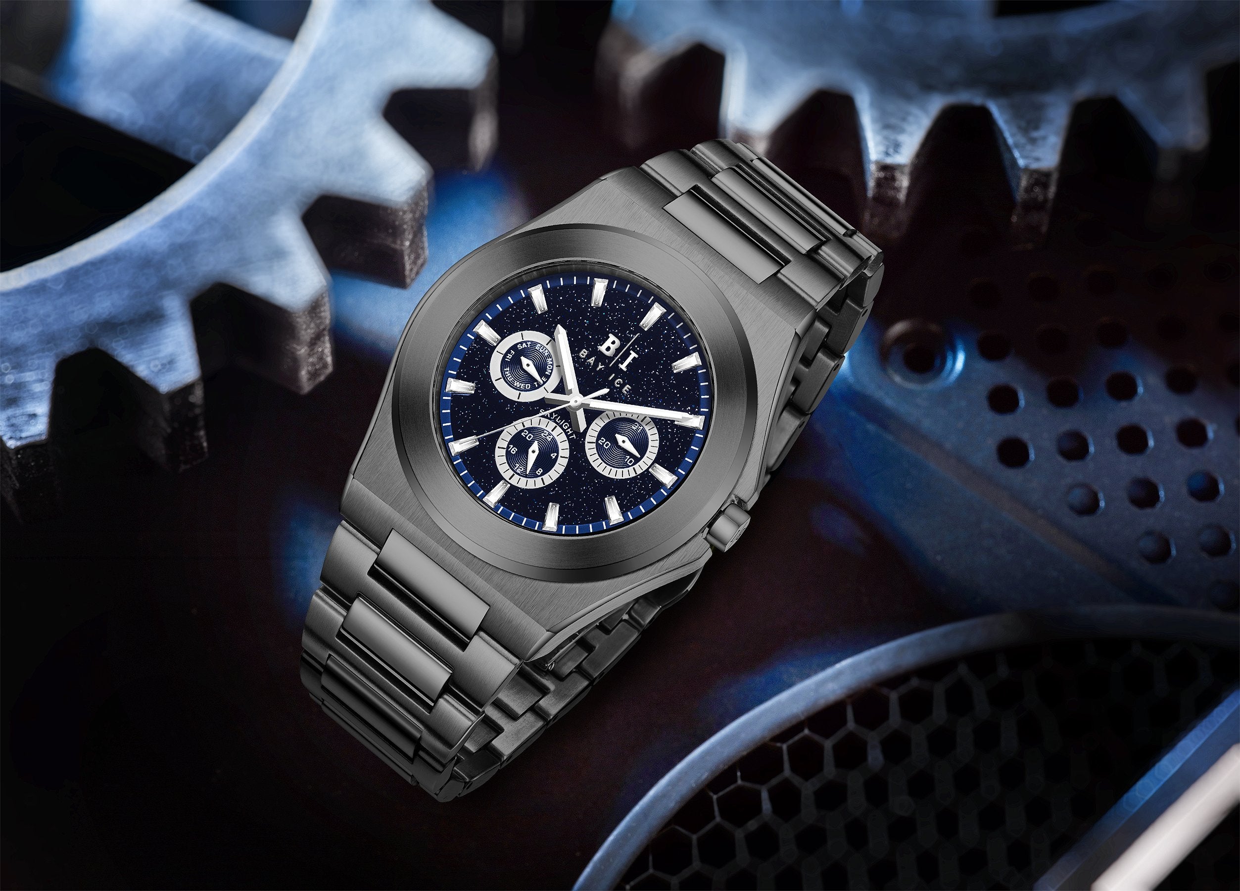 Bay Ice Skylight Stardust Watch - All Black Dial