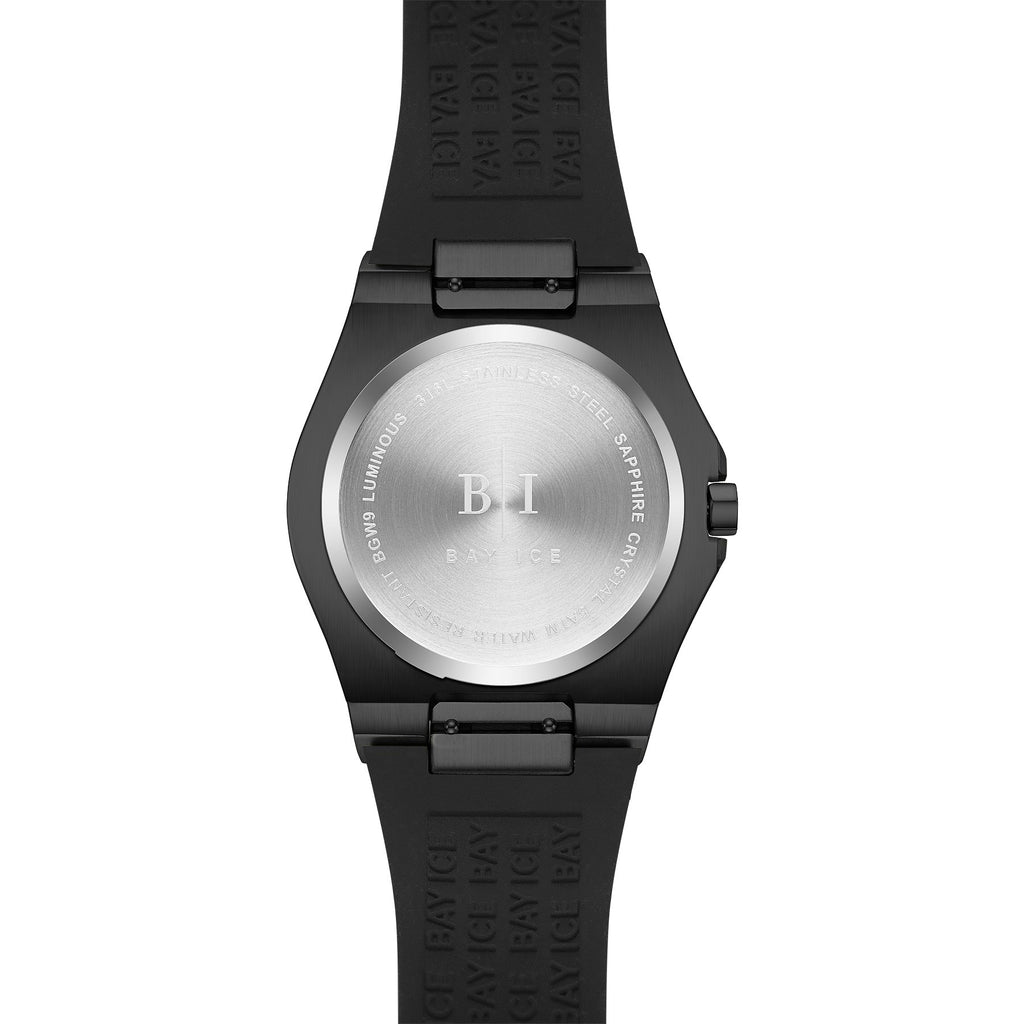 Bay Ice Skylight Stardust VVS Bezel Buss down Watch - Black and Blue Dial