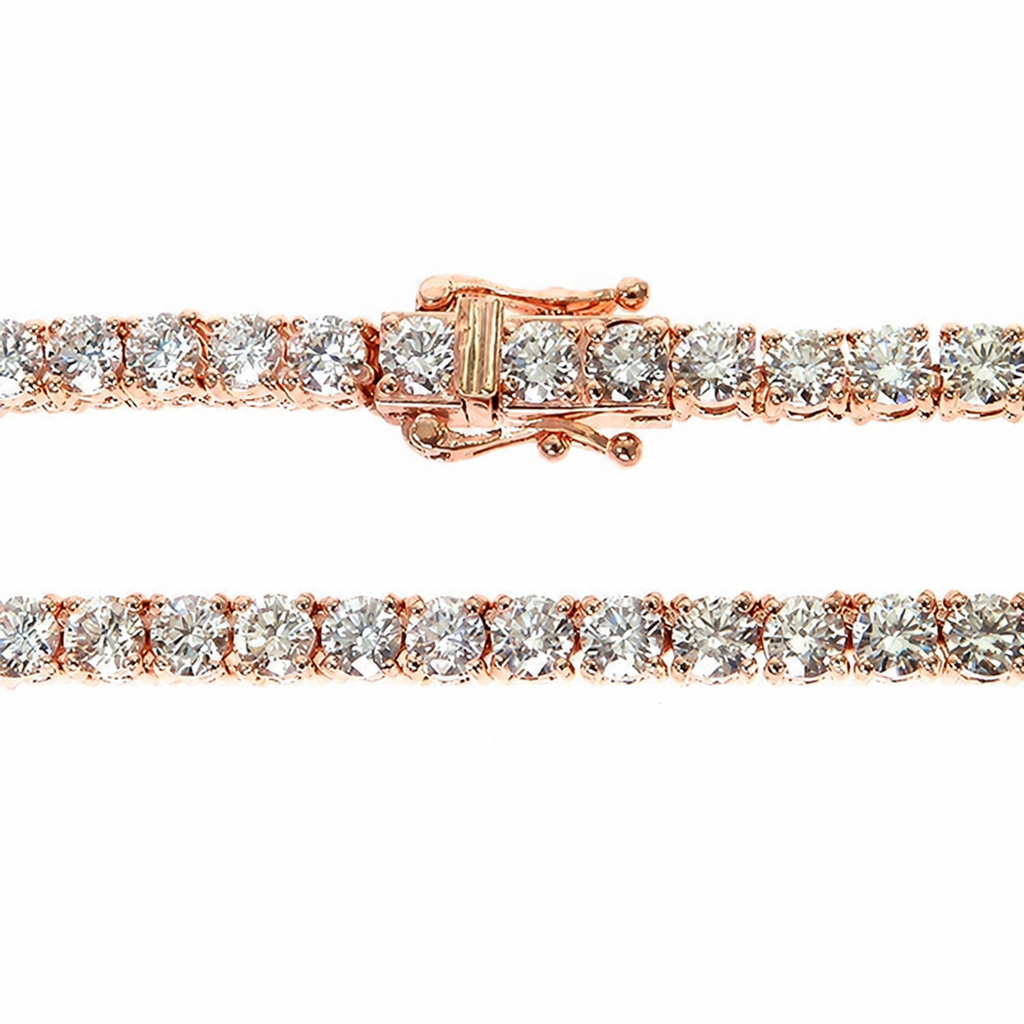 14KT Gold VVS Lab Diamond Tennis Chain