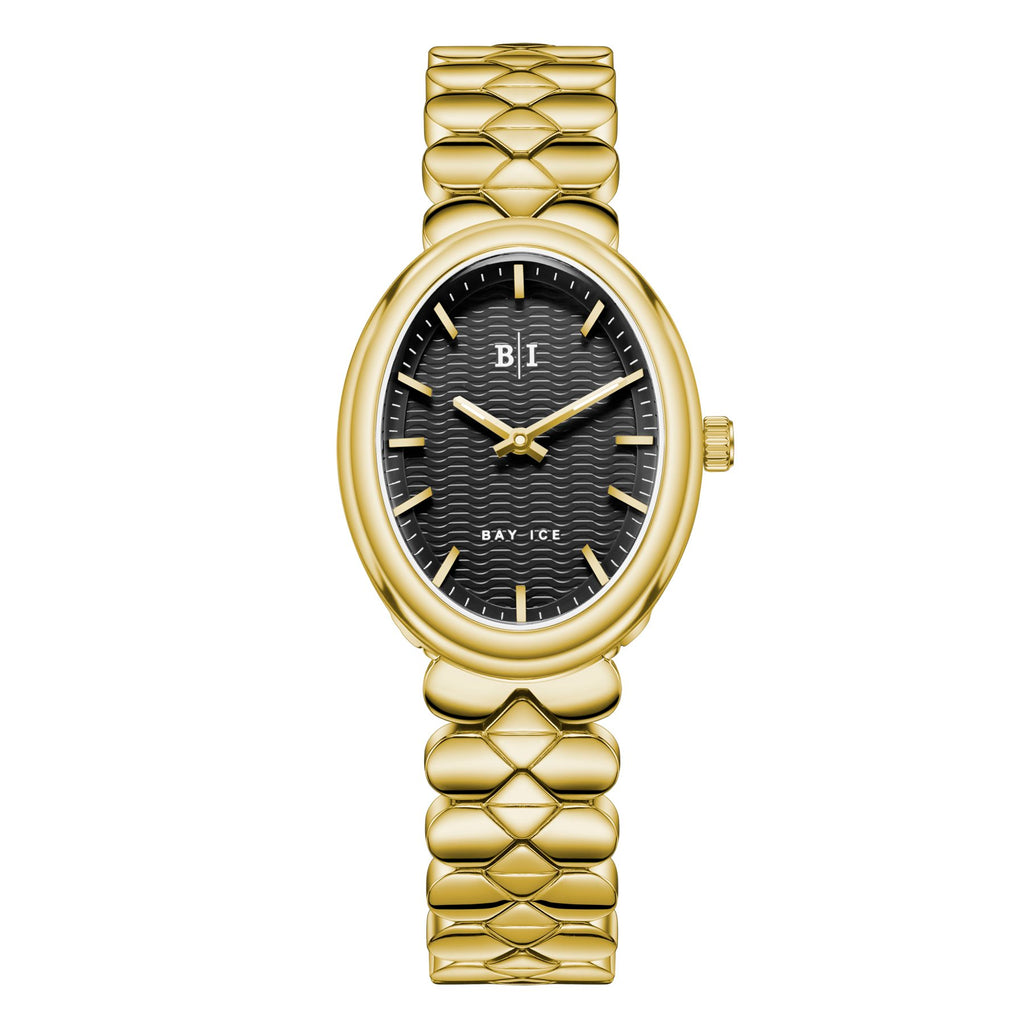 Bay Ice Halo - 26mm Gold and Black Dial Watch