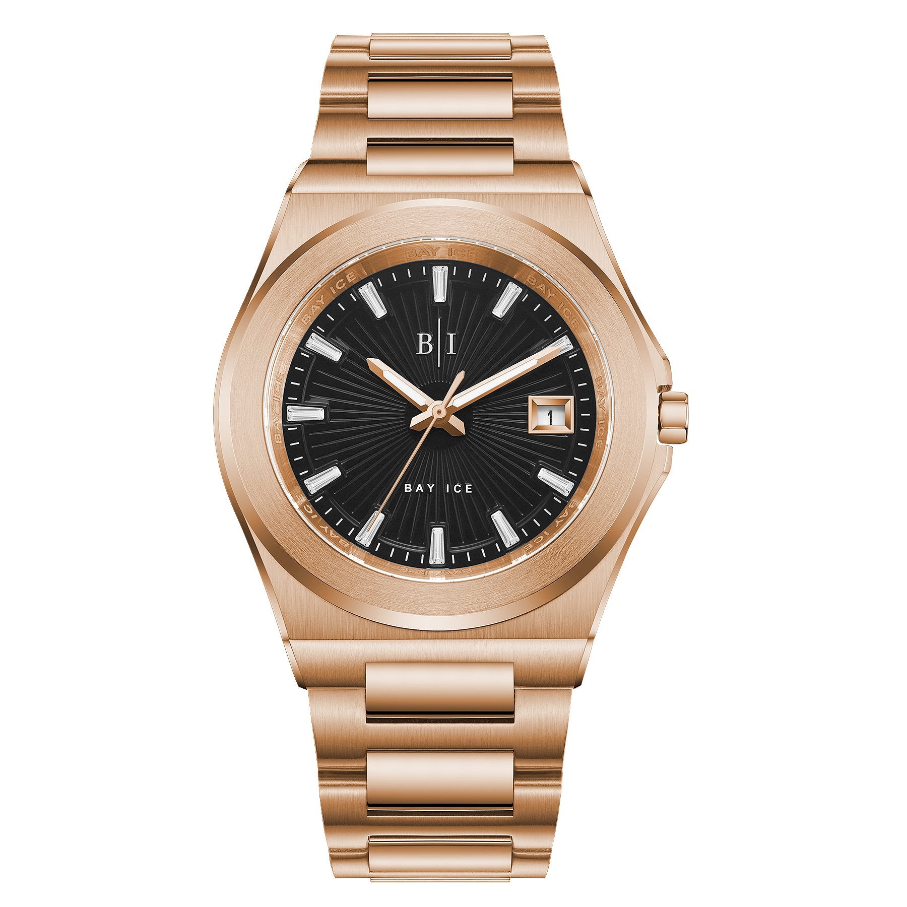 Bay Ice 36mm Fusion Watch - Rose Gold and Black Dial