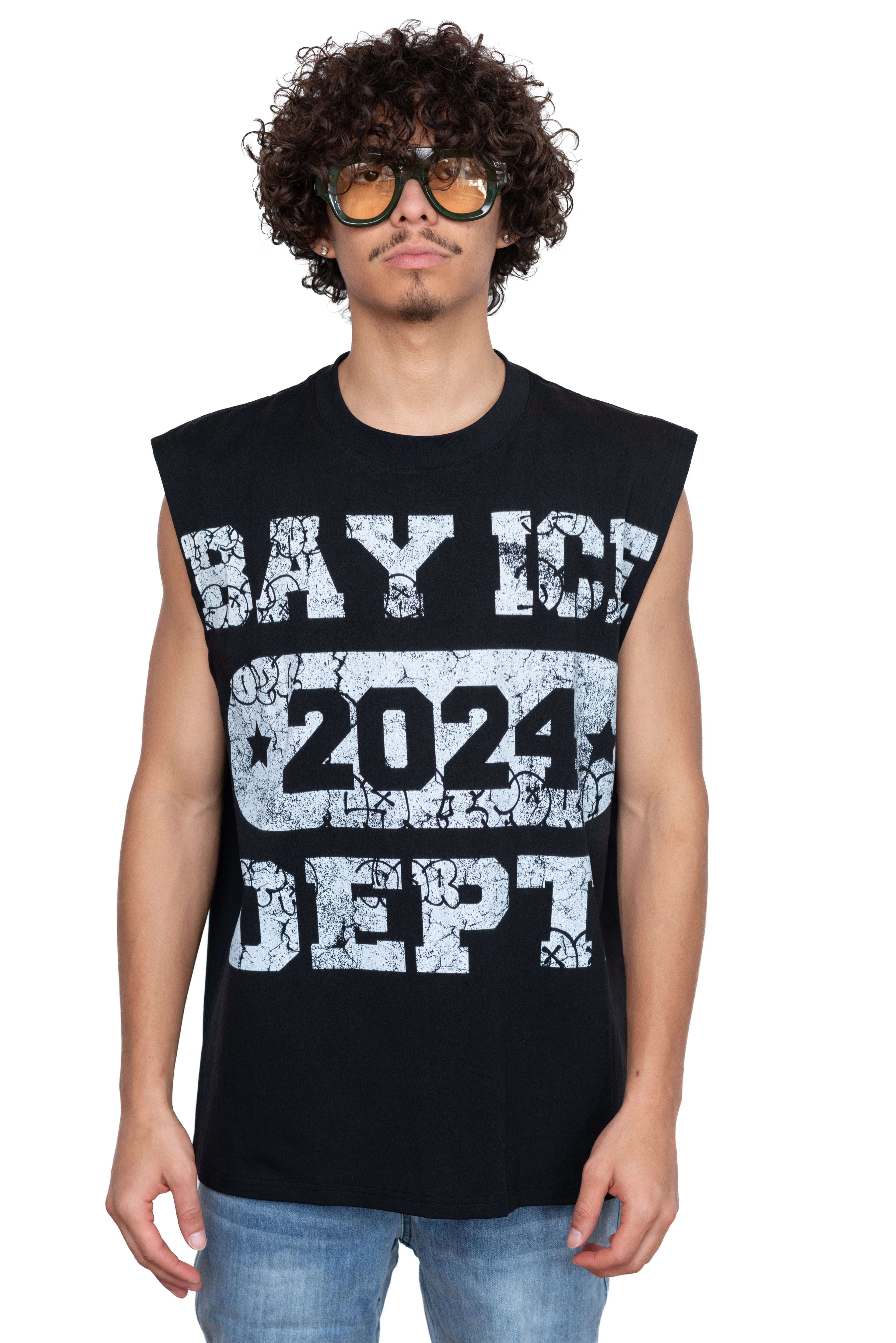 Bay Ice RS - Retro Black Sleeveless Tank