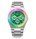 Rainbow Bezel Skylight Watch - Silver (Limited Edition)