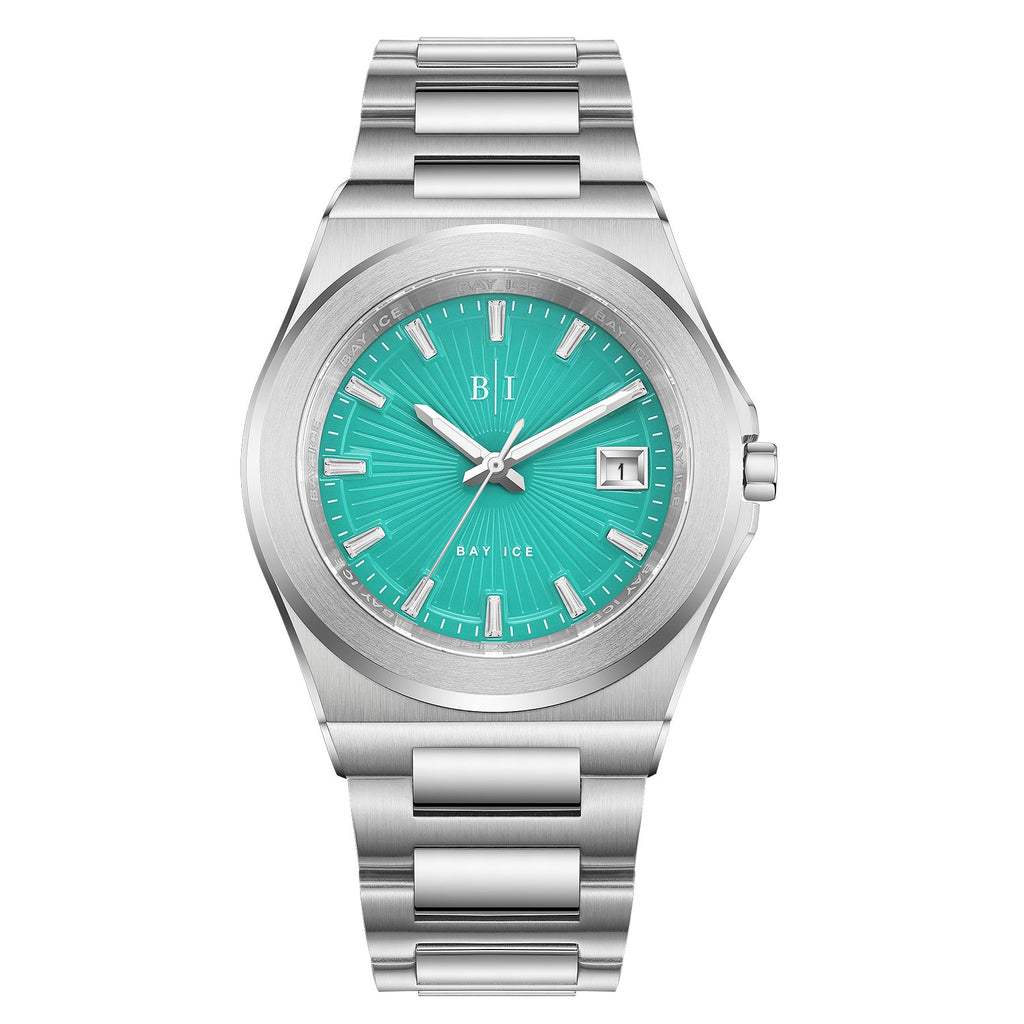 Bay Ice 36mm Fusion Watch - Silver and Turquoise Dial