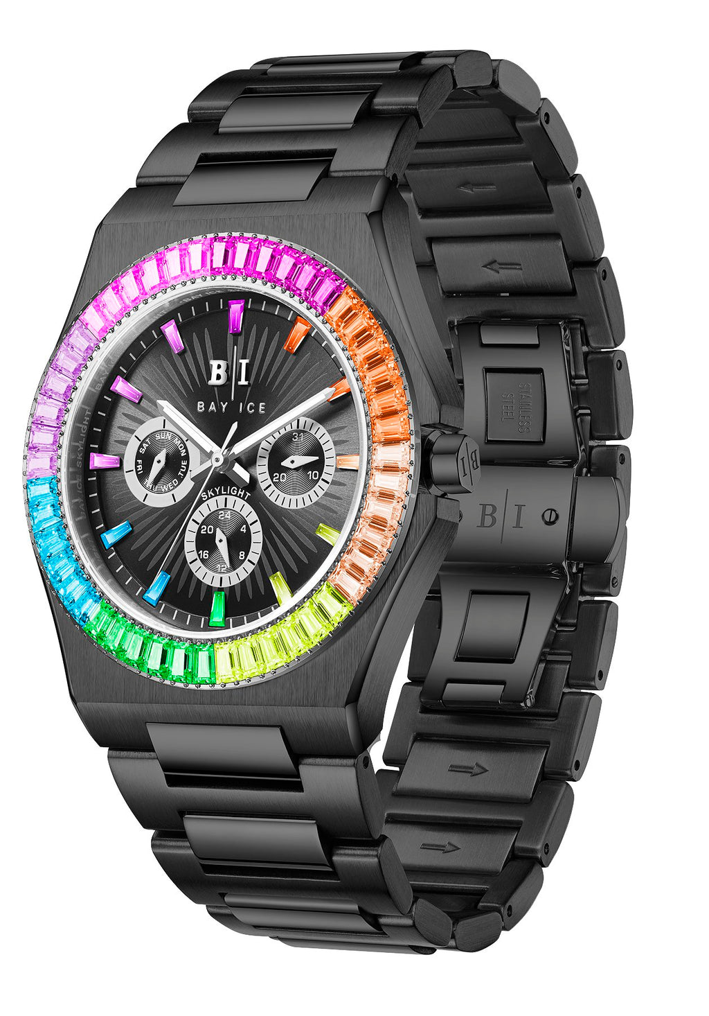 Rainbow Bezel Skylight Watch - Black (Limited Edition)