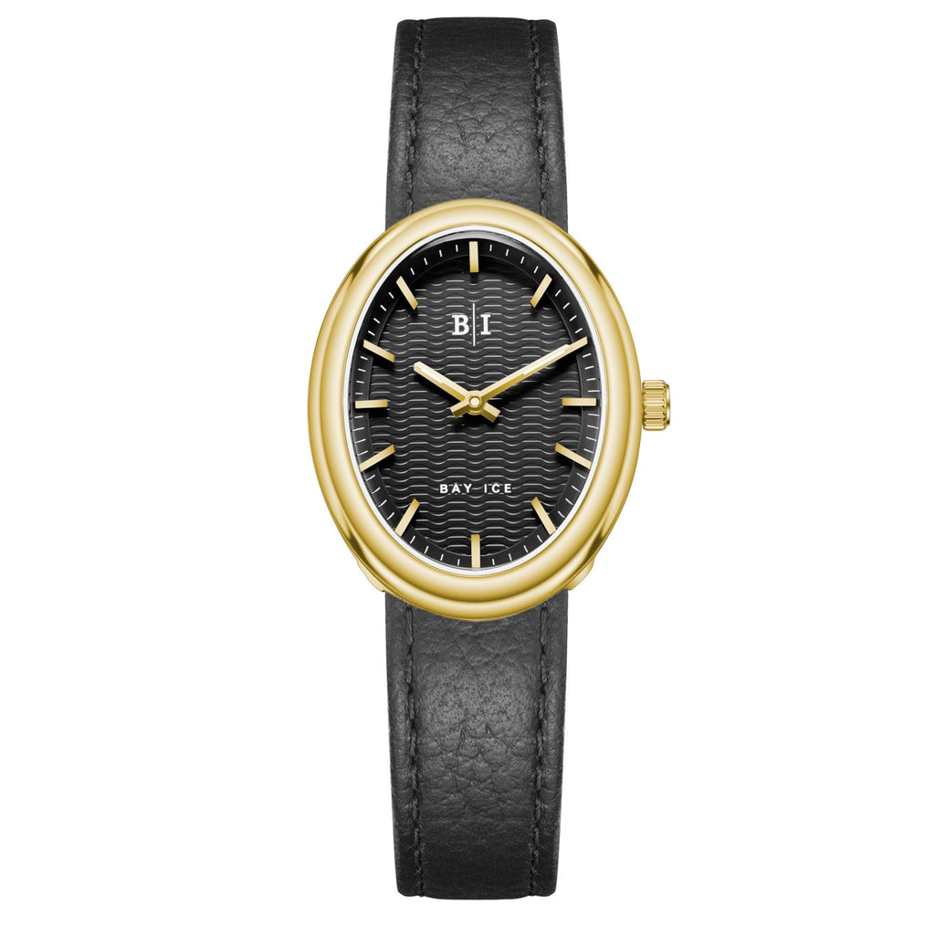 Bay Ice Halo - 26mm Gold and Black Dial Watch