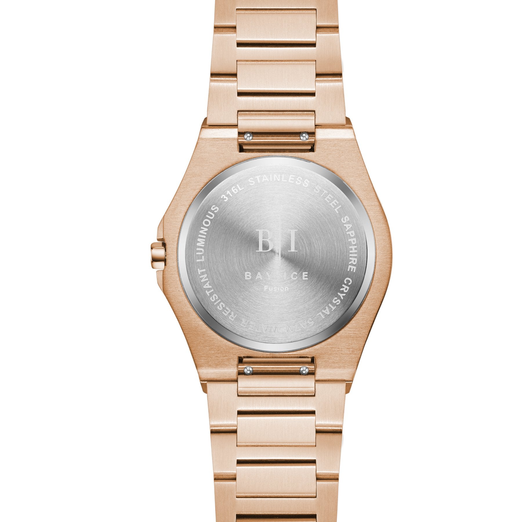 Bay Ice 36mm Fusion VVS Bezel Bussdown Watch - Rose Gold