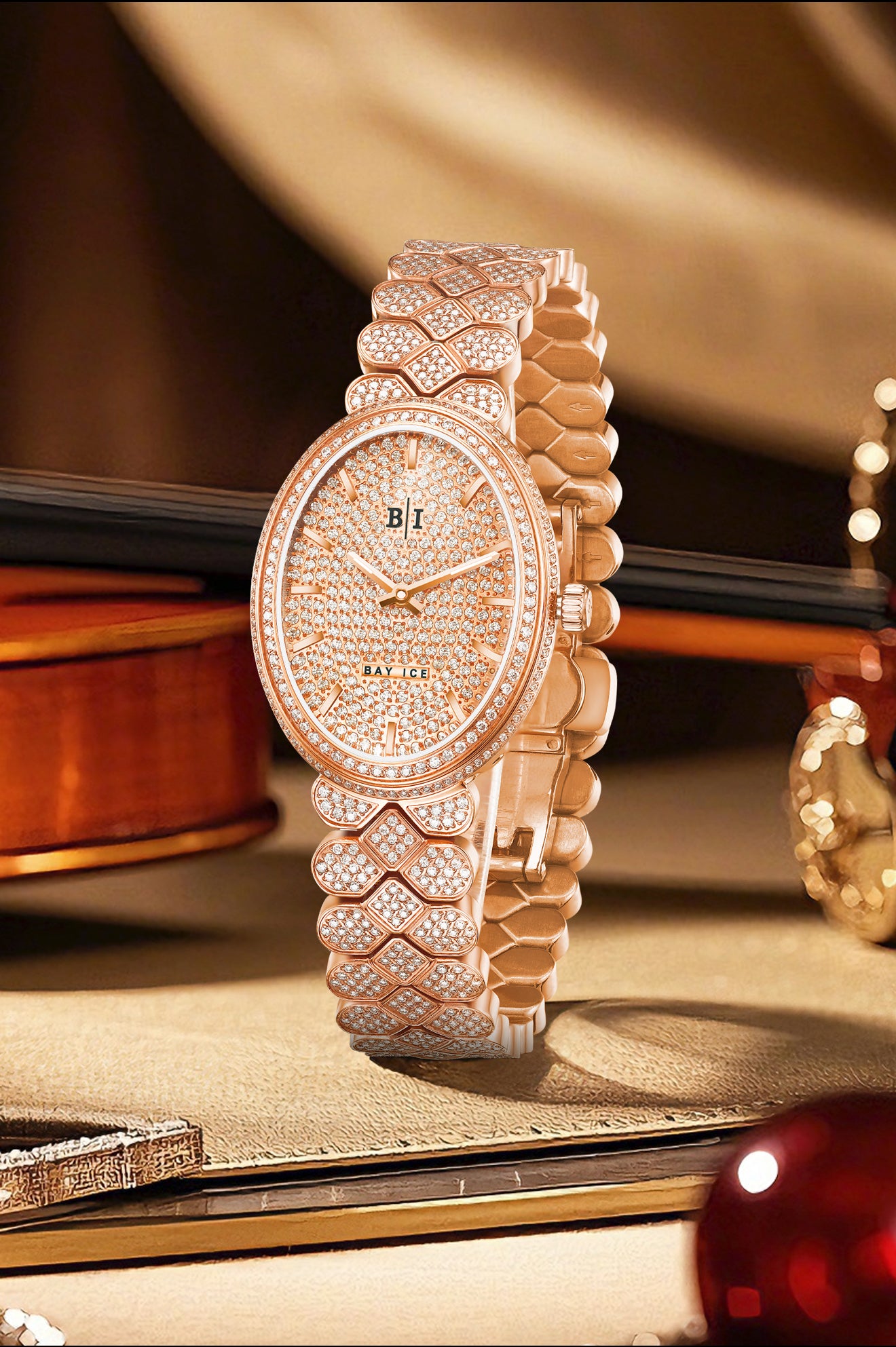 Bay Ice Halo - 26mm Bussdown Rose Gold Watch