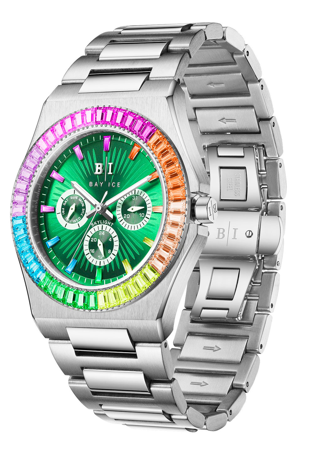 Rainbow Bezel Skylight Watch - Silver (Limited Edition)