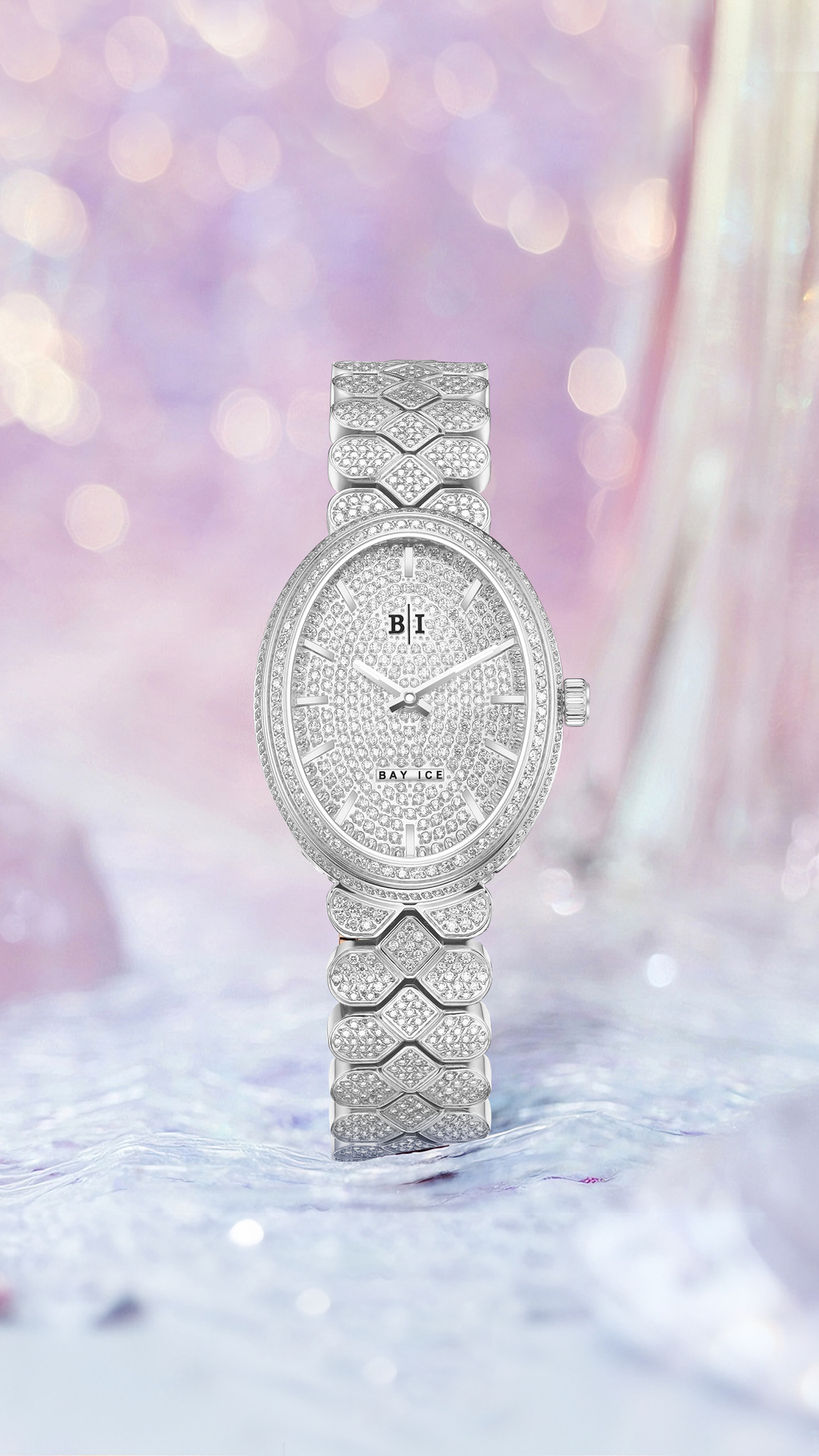 Bay Ice Halo - 26mm Bussdown Silver Watch