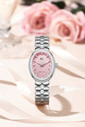 Bay Ice Halo - 26mm Watch Plain Silver and Pink Dial
