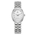 Bay Ice Halo - 26mm Diamond Bezel Mid Link Silver and White Dial