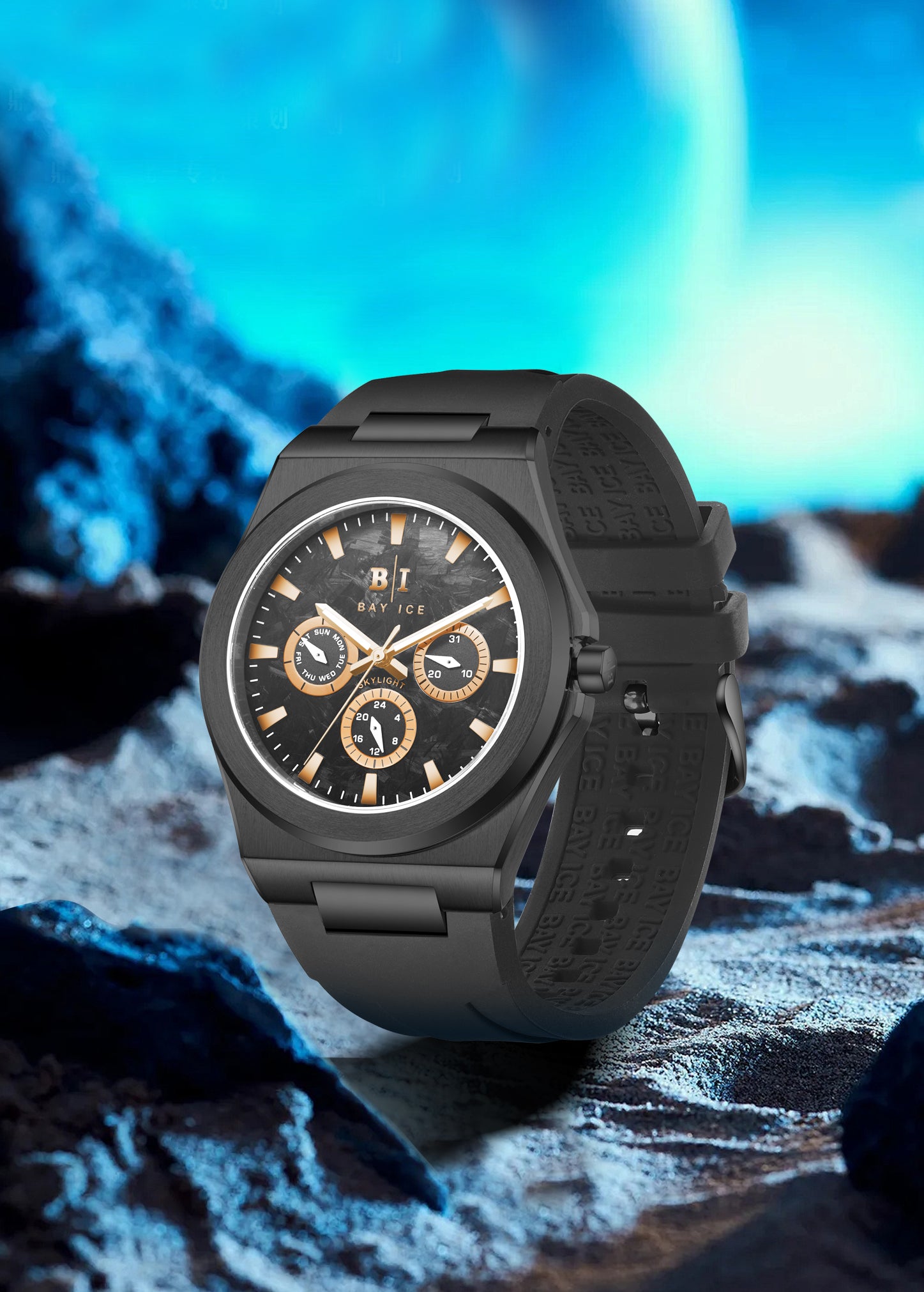 Bay Ice Skylight Carbon Fiber Watch