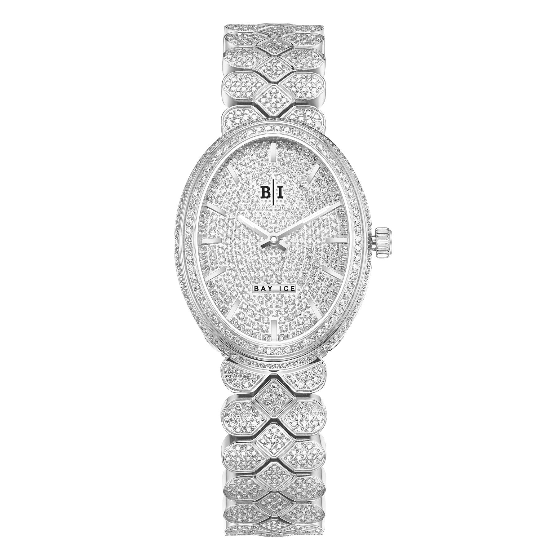 Bay Ice Halo - 26mm Bussdown Silver Watch