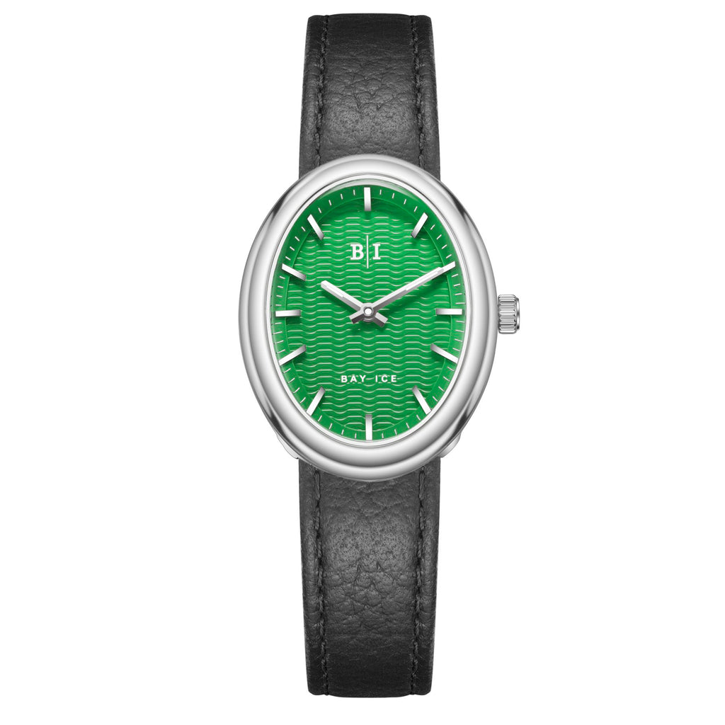 Bay Ice Halo - 26mm Watch Plain Silver And Green Dial