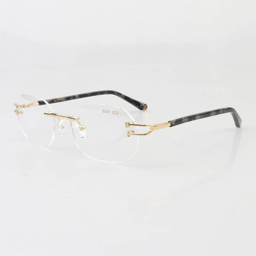 Bay Ice 18kt Rimless Original Glasses - Gold and Clear Lens