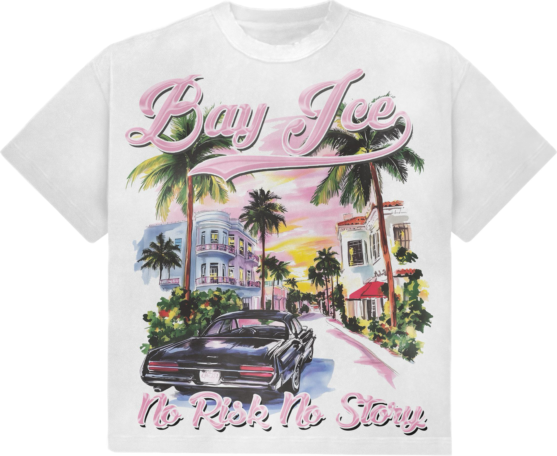 Bay Ice No Risk No Story White Print