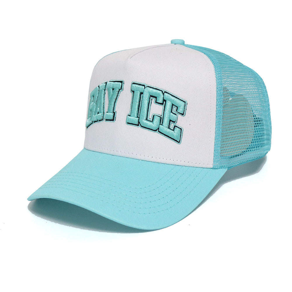 Bay Ice Inscribed Cap - Turquoise Blue