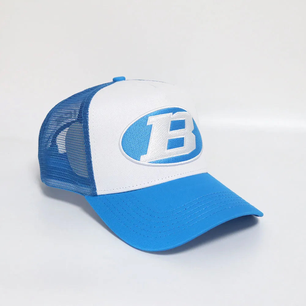 Bay Ice B Logo Cap - White and Blue