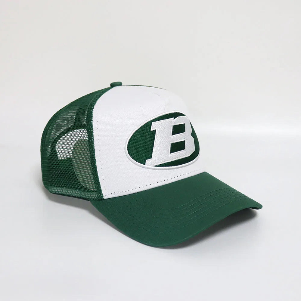 Bay Ice B Logo Cap - White and Green