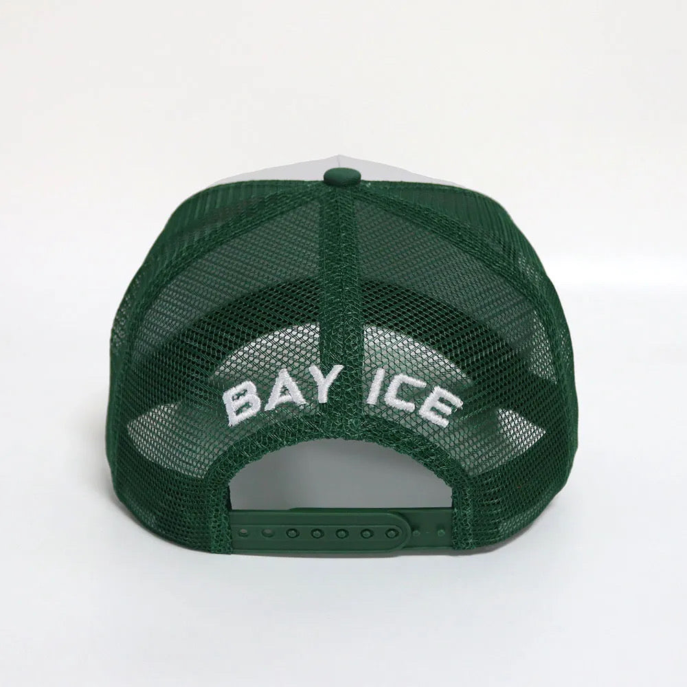 Bay Ice B Logo Cap - White and Green