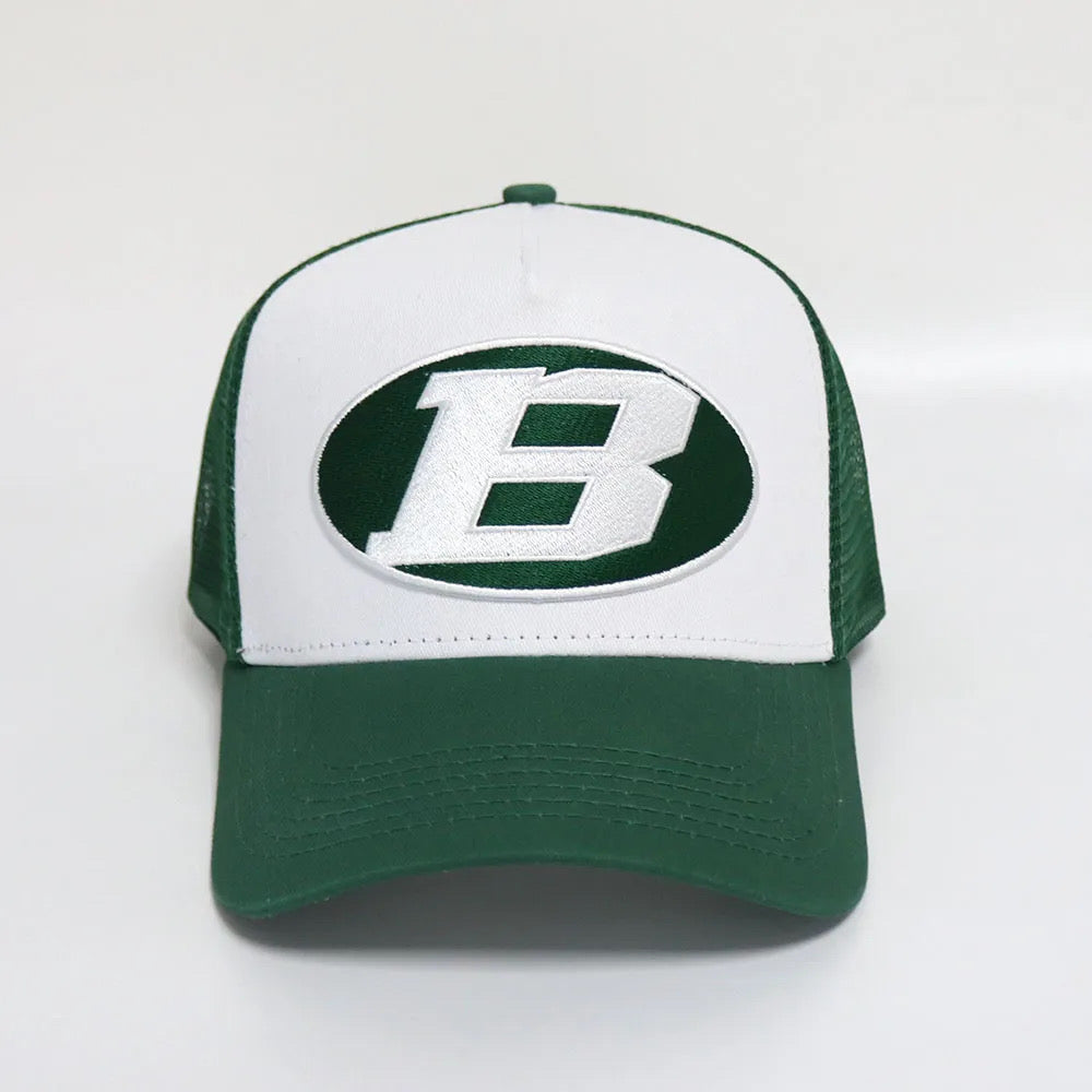 Bay Ice B Logo Cap - White and Green