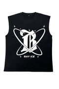 Bay Ice B Inscribed Black Sleeveless Tank