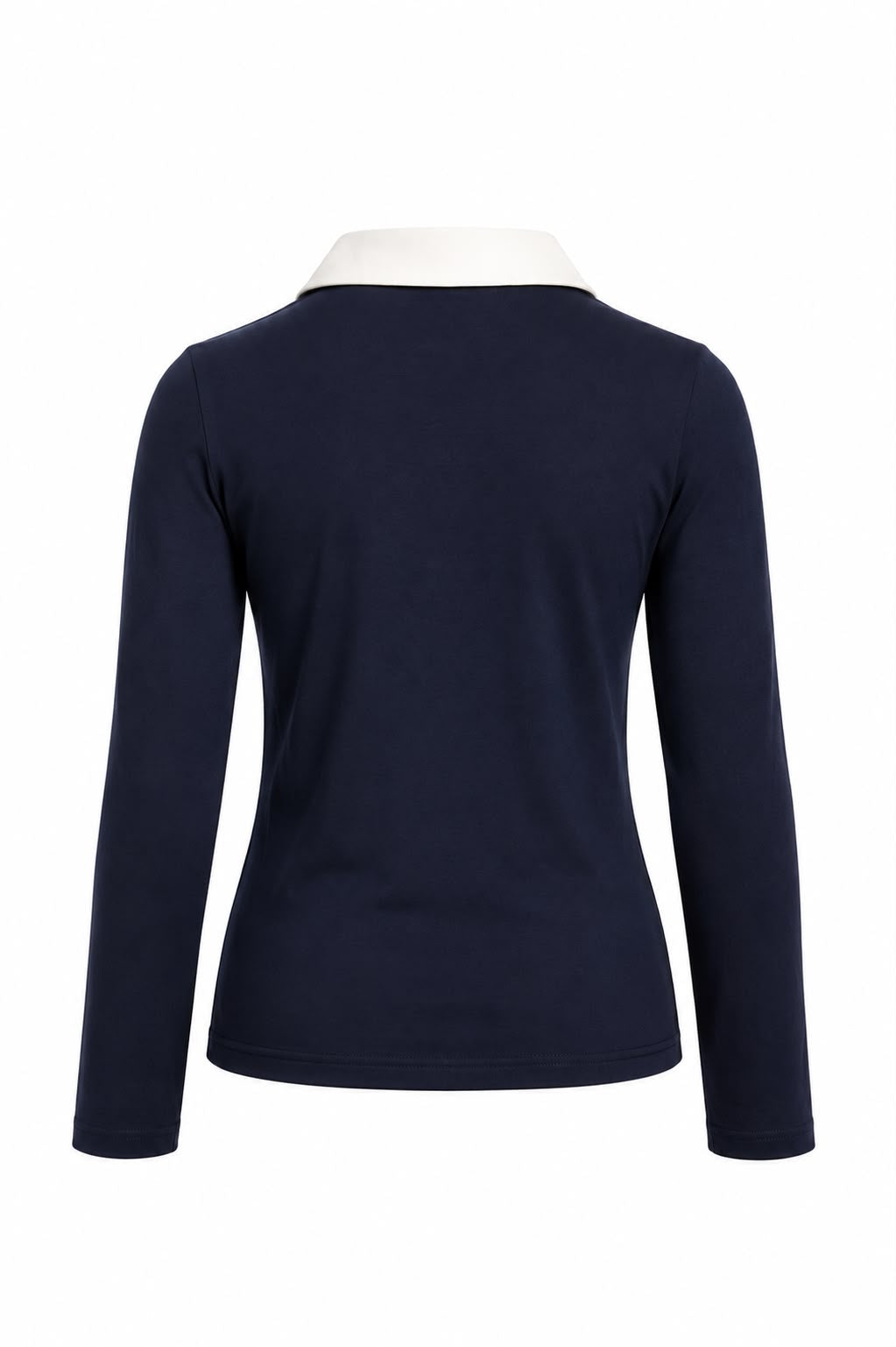 BAY ICE Collared V-Neck Long Sleeve Top