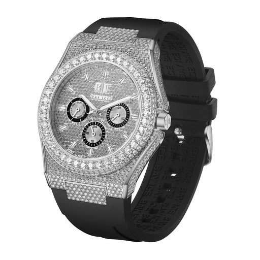 Bay Ice Skylight VVS Bezel Bussdown Watch - Silver