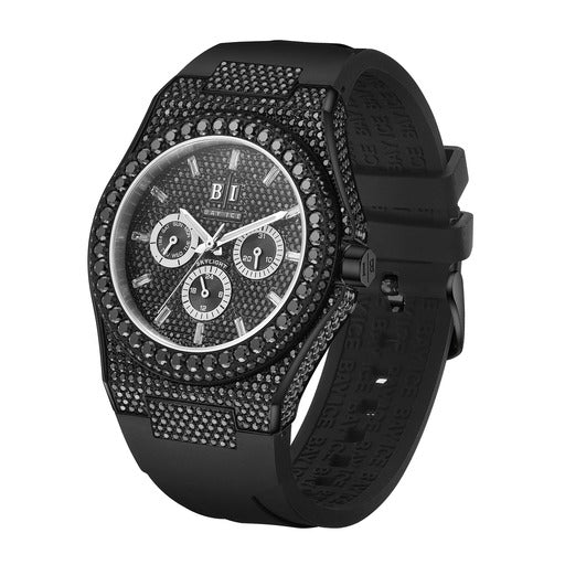 Bay Ice Skylight VVS Bezel Bussdown Watch - All Black