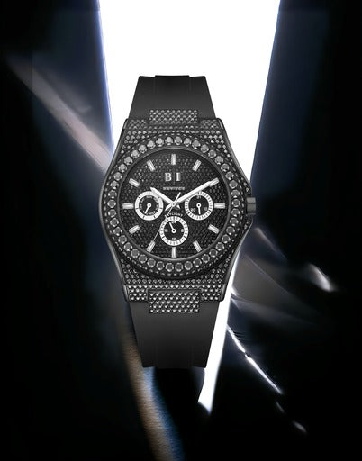 Bay Ice Skylight VVS Bezel Bussdown Watch - All Black