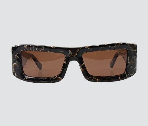 Bay Ice Nova Glasses - Brown Marble