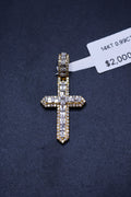 Natural Diamond Cross Pendant