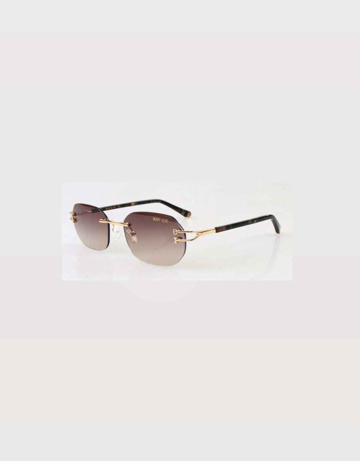 Bay Ice 18kt Rimless Original Glasses - Gold and Brown