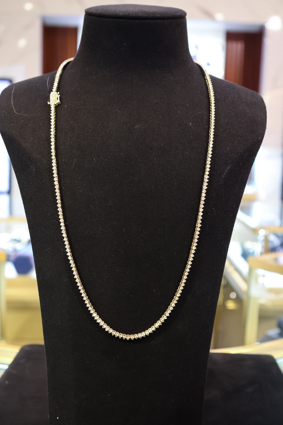 Natural Diamond Cut Necklace - Yellow Gold