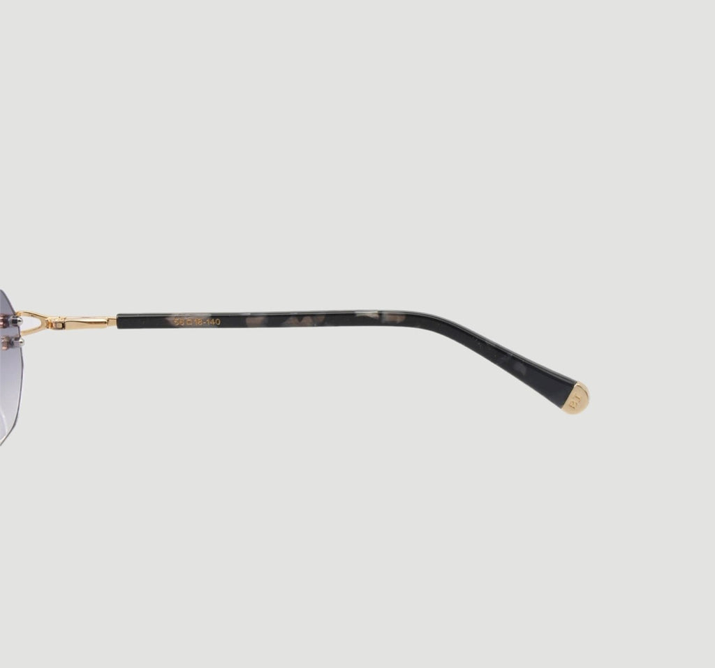 Bay Ice 18kt Rimless Original Glasses - Gold and Grey Lens