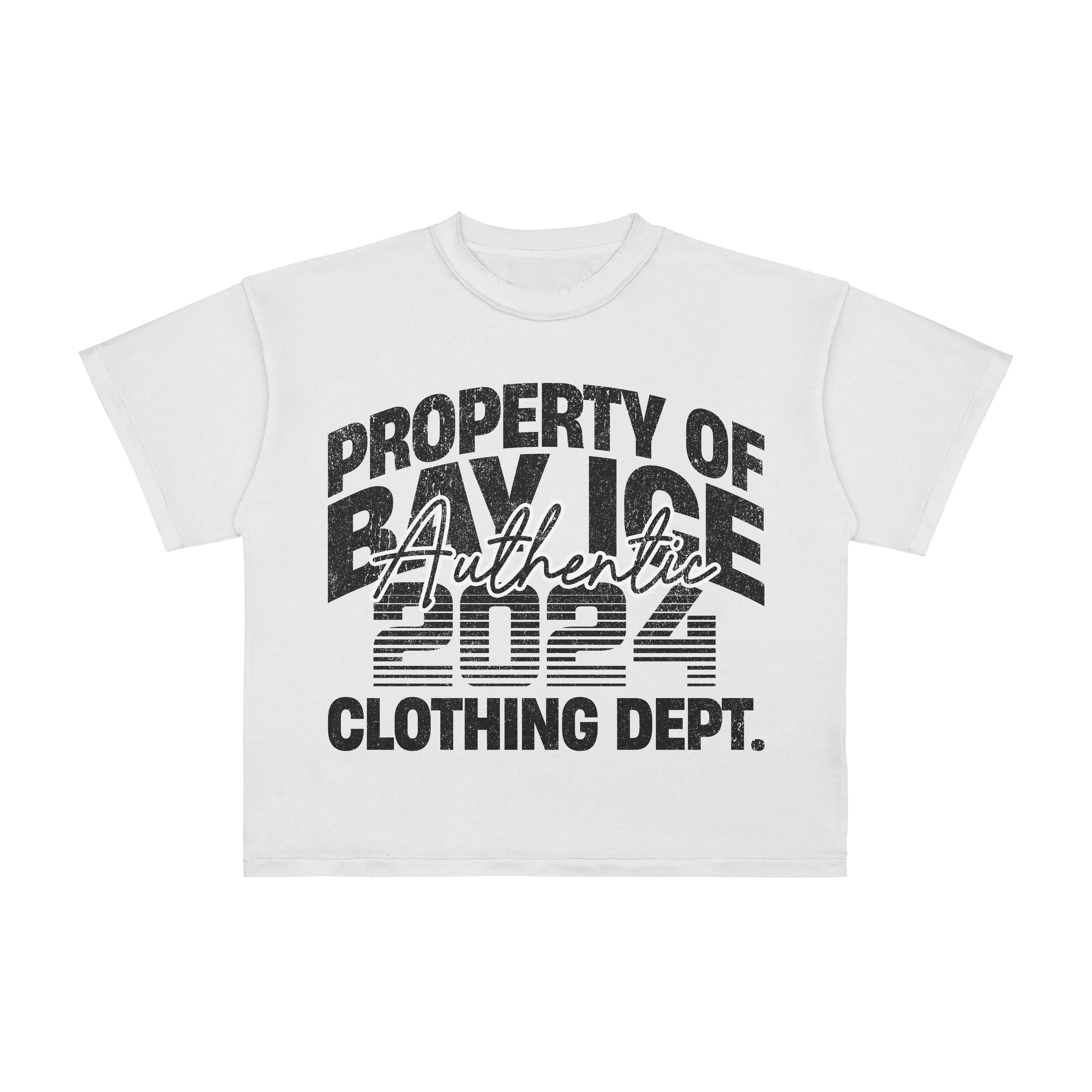 Bay Ice Authentic 24 Black Print - White T-shirt